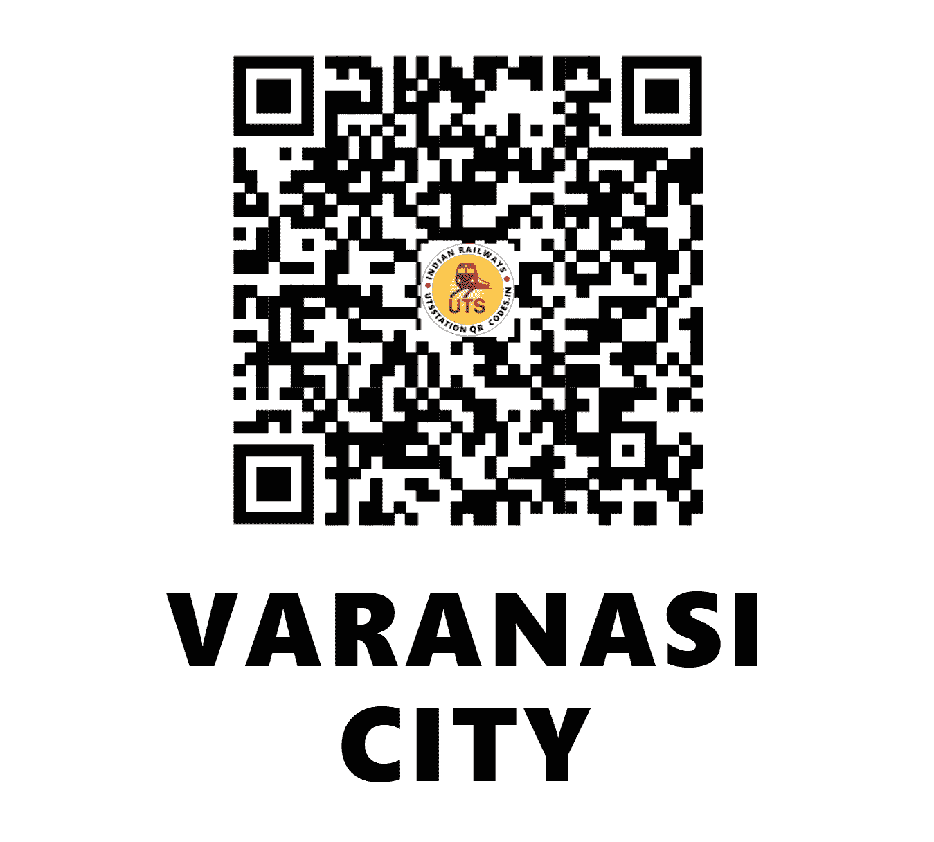 UTS QR Code for VARANASI CITY - BCY (NE - UTTAR PRADESH)